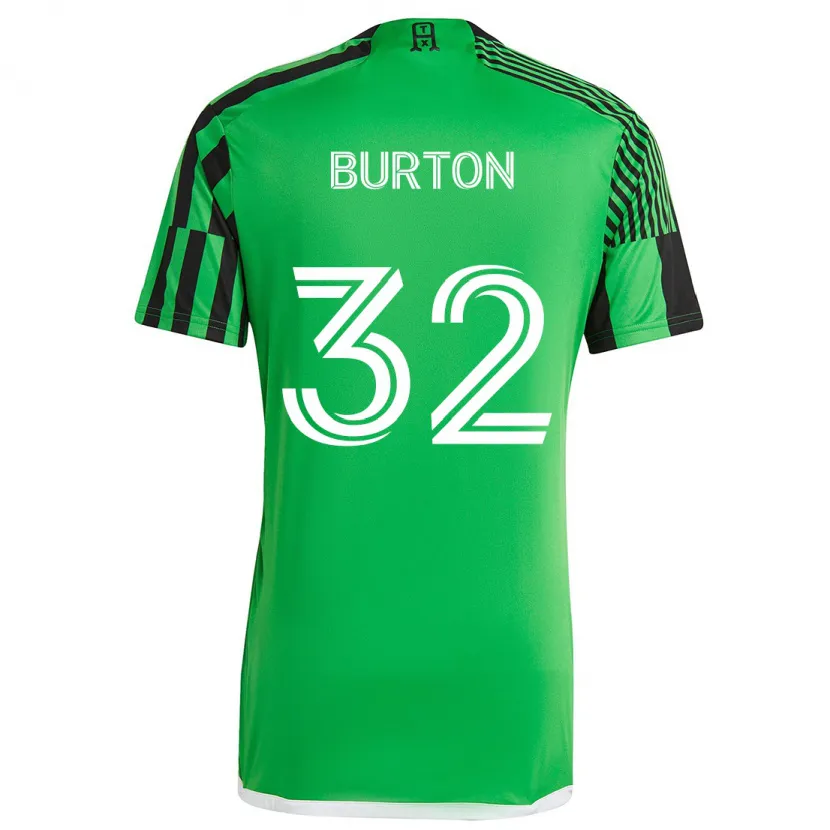 Danxen Kinder Micah Burton #32 Grün Schwarz Heimtrikot Trikot 2024/25 T-Shirt Schweiz