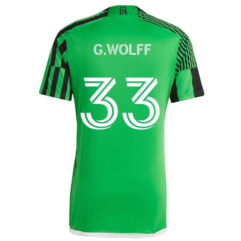 Danxen Kinder Gavin Wolff #33 Grün Schwarz Heimtrikot Trikot 2024/25 T-Shirt Schweiz