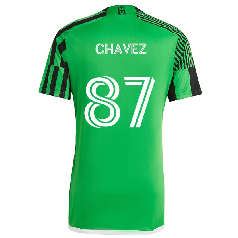 Danxen Kinder Alfonso Ocampo-Chávez #87 Grün Schwarz Heimtrikot Trikot 2024/25 T-Shirt Schweiz