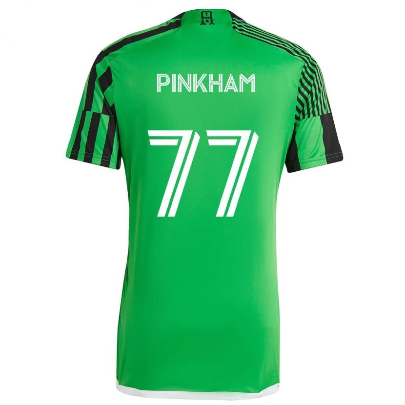 Danxen Kinder Chris Pinkham #77 Grün Schwarz Heimtrikot Trikot 2024/25 T-Shirt Schweiz