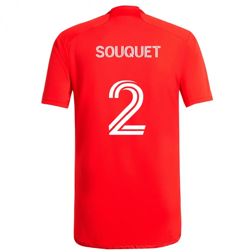 Danxen Kinder Arnaud Souquet #2 Rot-Weiss Heimtrikot Trikot 2024/25 T-Shirt Schweiz