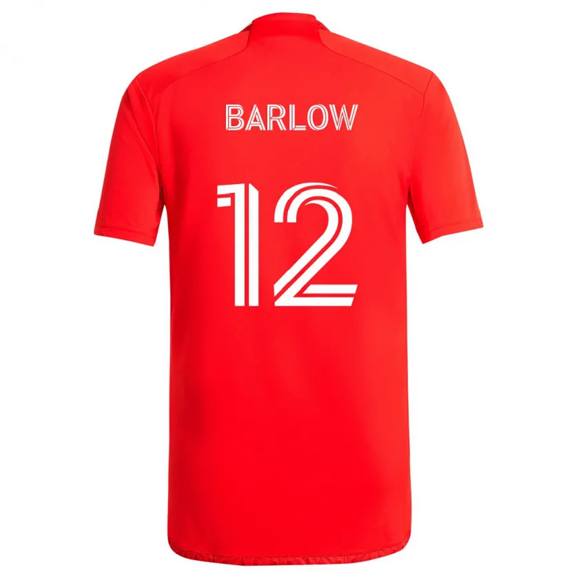 Danxen Kinder Tom Barlow #12 Rot-Weiss Heimtrikot Trikot 2024/25 T-Shirt Schweiz