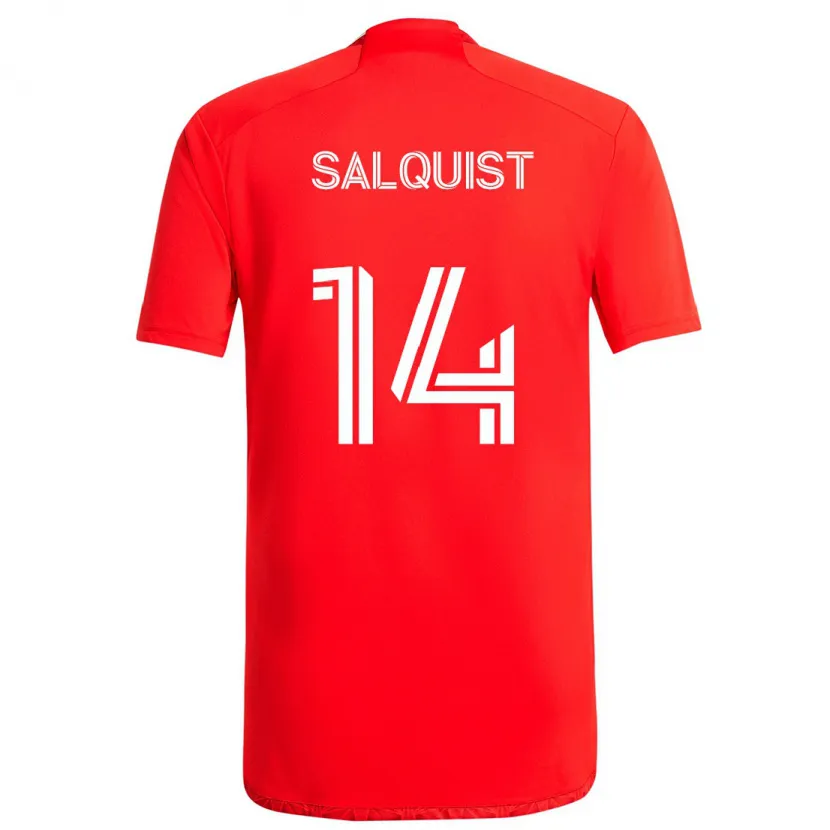 Danxen Kinder Tobias Salquist #14 Rot-Weiss Heimtrikot Trikot 2024/25 T-Shirt Schweiz