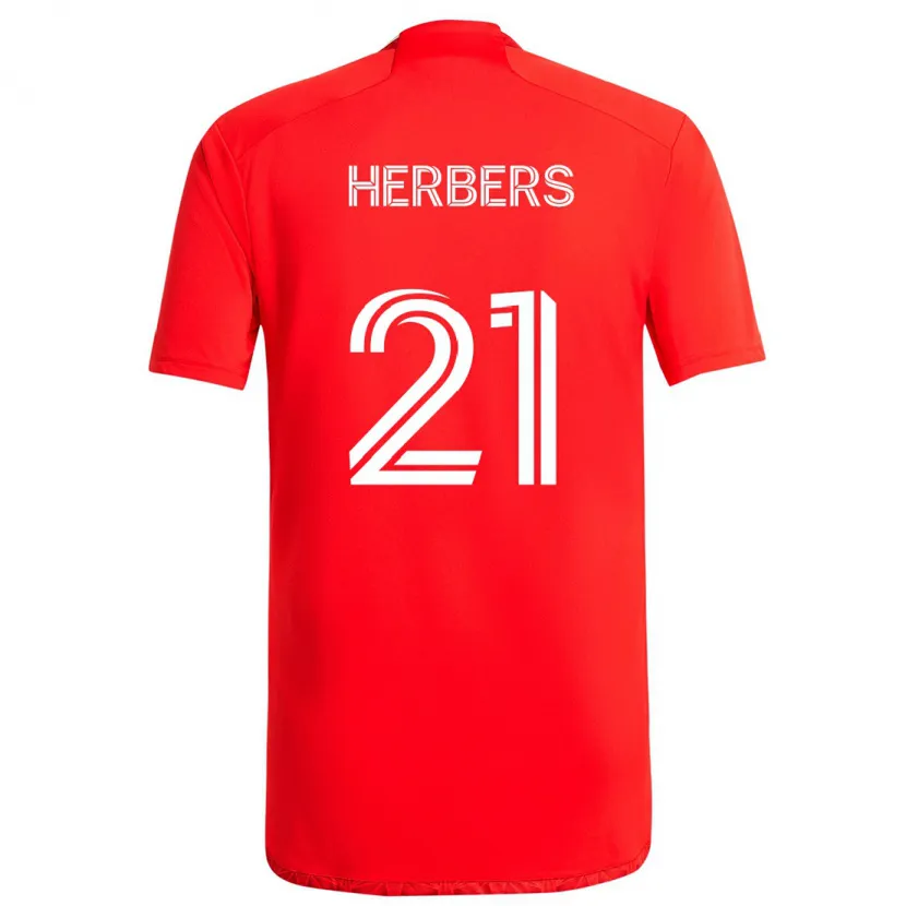 Danxen Kinder Fabian Herbers #21 Rot-Weiss Heimtrikot Trikot 2024/25 T-Shirt Schweiz