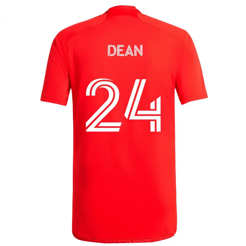 Danxen Kinder Jonathan Dean #24 Rot-Weiss Heimtrikot Trikot 2024/25 T-Shirt Schweiz