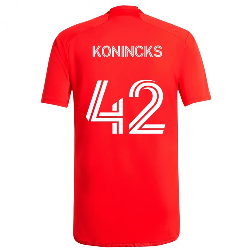 Danxen Kinder Diego Konincks #42 Rot-Weiss Heimtrikot Trikot 2024/25 T-Shirt Schweiz