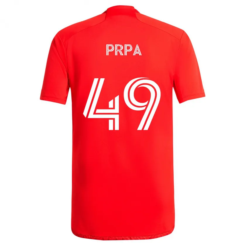 Danxen Kinder Luka Prpa #49 Rot-Weiss Heimtrikot Trikot 2024/25 T-Shirt Schweiz