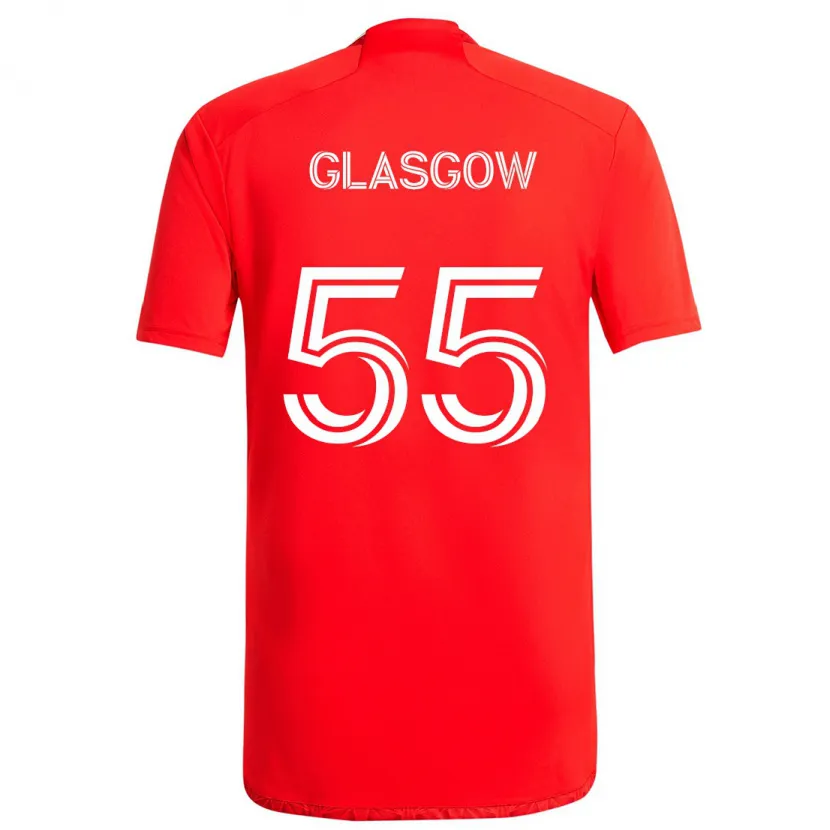 Danxen Kinder Omari Glasgow #55 Rot-Weiss Heimtrikot Trikot 2024/25 T-Shirt Schweiz