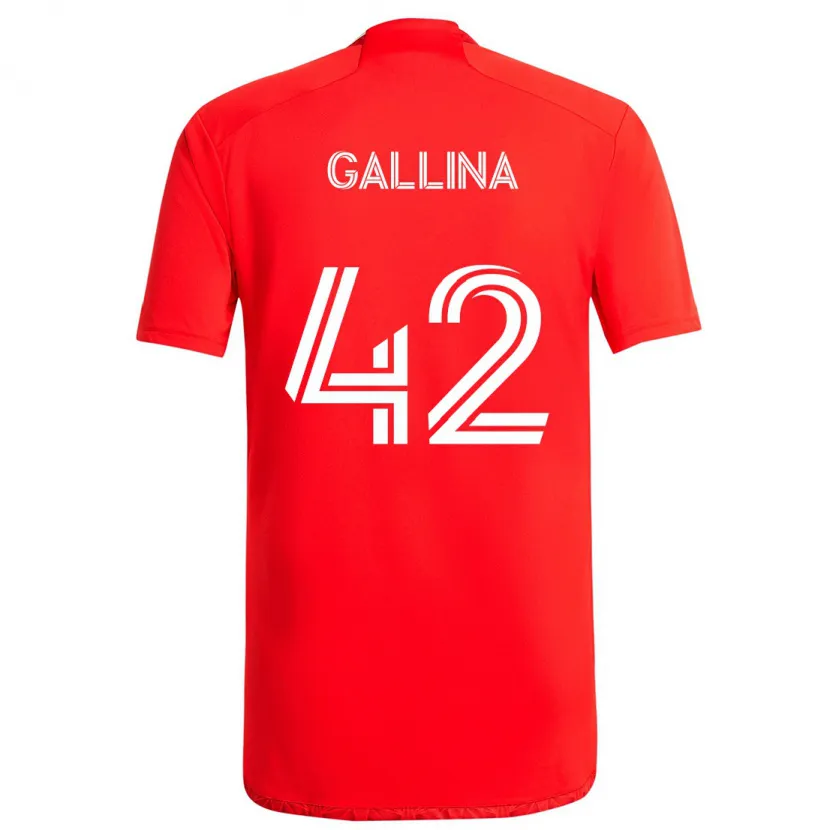 Danxen Kinder Henrique Gallina #42 Rot-Weiss Heimtrikot Trikot 2024/25 T-Shirt Schweiz