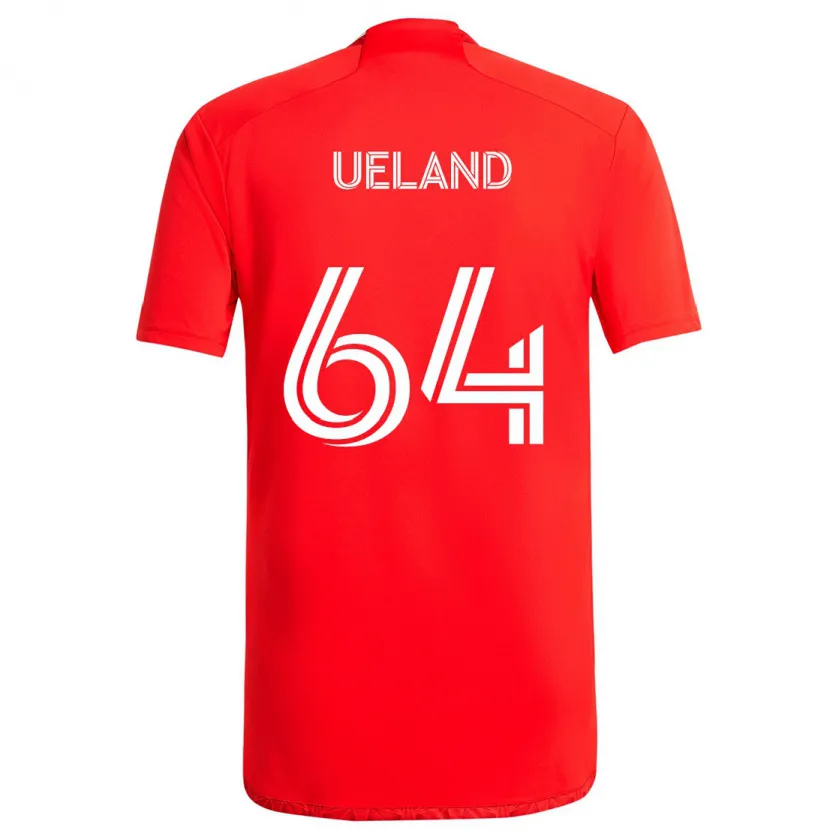 Danxen Kinder Andreas Ueland #64 Rot-Weiss Heimtrikot Trikot 2024/25 T-Shirt Schweiz