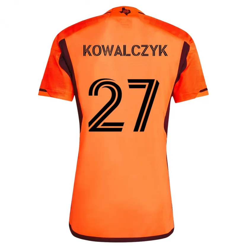 Danxen Kinder Sebastian Kowalczyk #27 Orange Schwarz Heimtrikot Trikot 2024/25 T-Shirt Schweiz