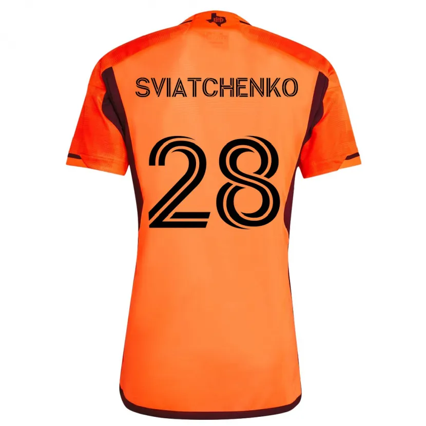 Danxen Kinder Erik Sviatchenko #28 Orange Schwarz Heimtrikot Trikot 2024/25 T-Shirt Schweiz