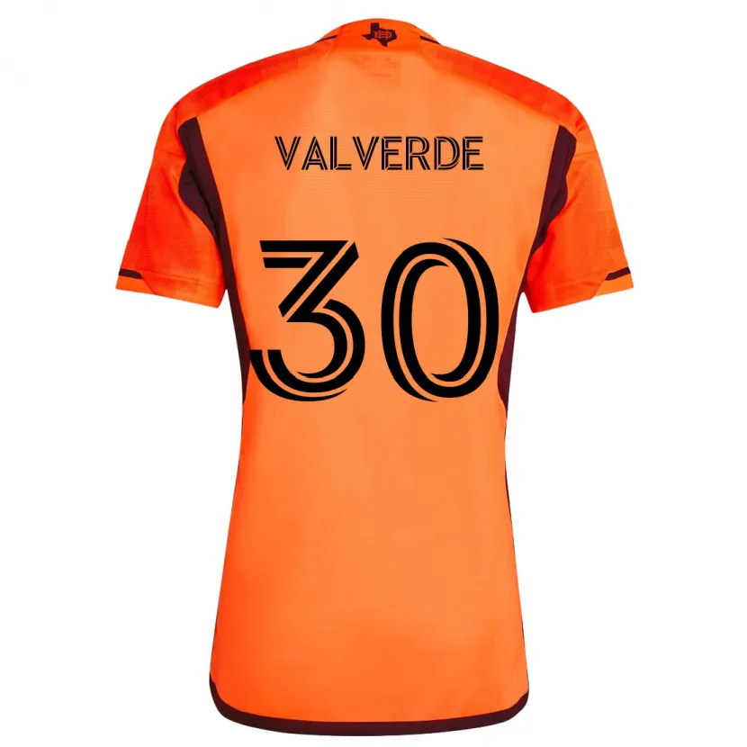 Danxen Kinder Jefferson Valverde #30 Orange Schwarz Heimtrikot Trikot 2024/25 T-Shirt Schweiz