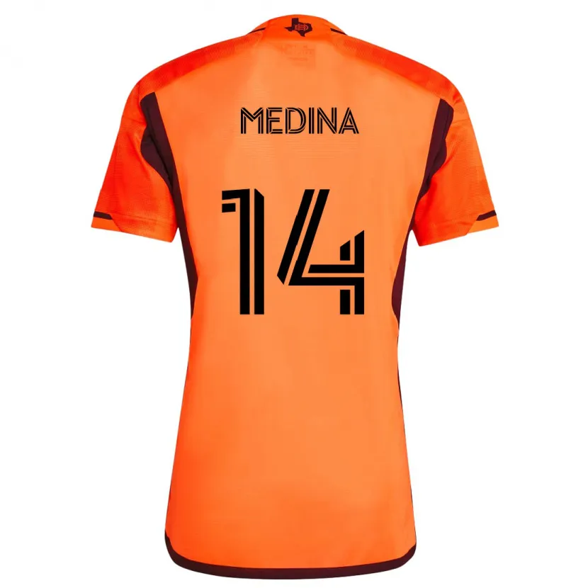 Danxen Kinder Jeferson Medina #14 Orange Schwarz Heimtrikot Trikot 2024/25 T-Shirt Schweiz