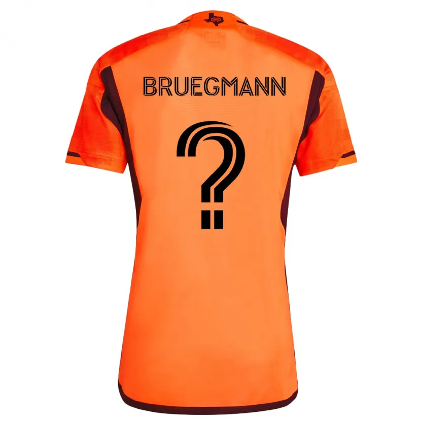 Danxen Kinder Lukas Bruegmann #0 Orange Schwarz Heimtrikot Trikot 2024/25 T-Shirt Schweiz