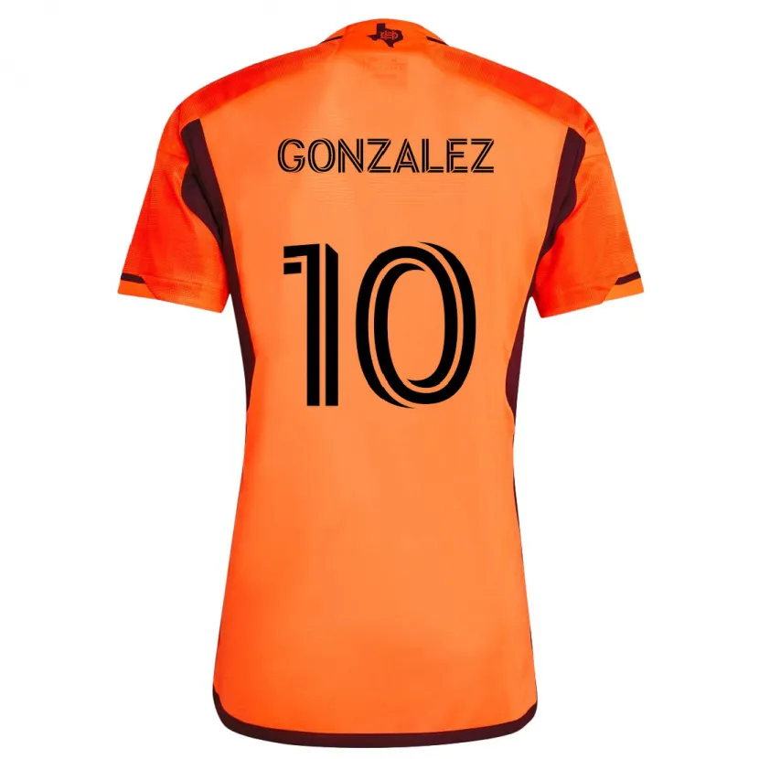 Danxen Kinder Yair González #10 Orange Schwarz Heimtrikot Trikot 2024/25 T-Shirt Schweiz