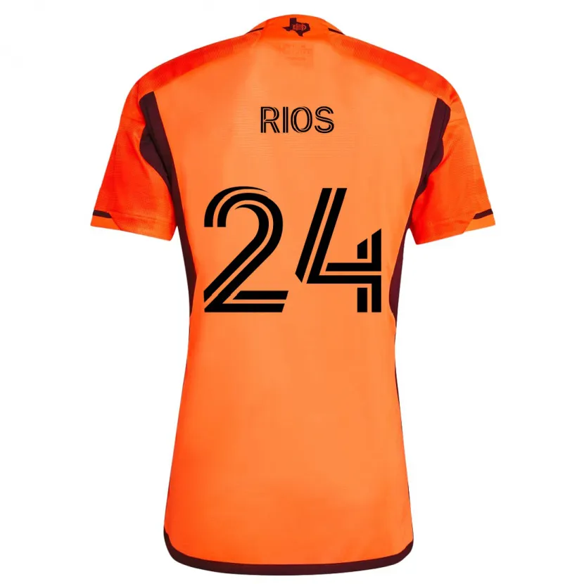 Danxen Kinder Paolo Ríos #24 Orange Schwarz Heimtrikot Trikot 2024/25 T-Shirt Schweiz