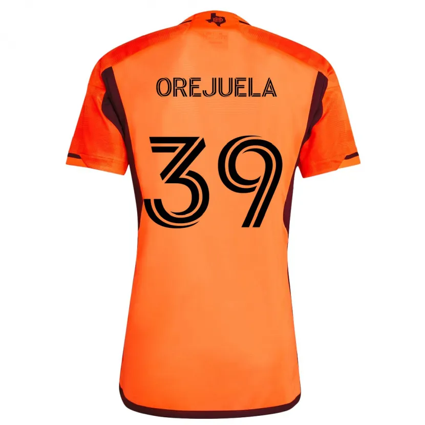 Danxen Kinder Jesus Orejuela #39 Orange Schwarz Heimtrikot Trikot 2024/25 T-Shirt Schweiz