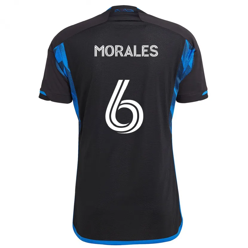 Danxen Kinder Alfredo Morales #6 Blau Schwarz Heimtrikot Trikot 2024/25 T-Shirt Schweiz