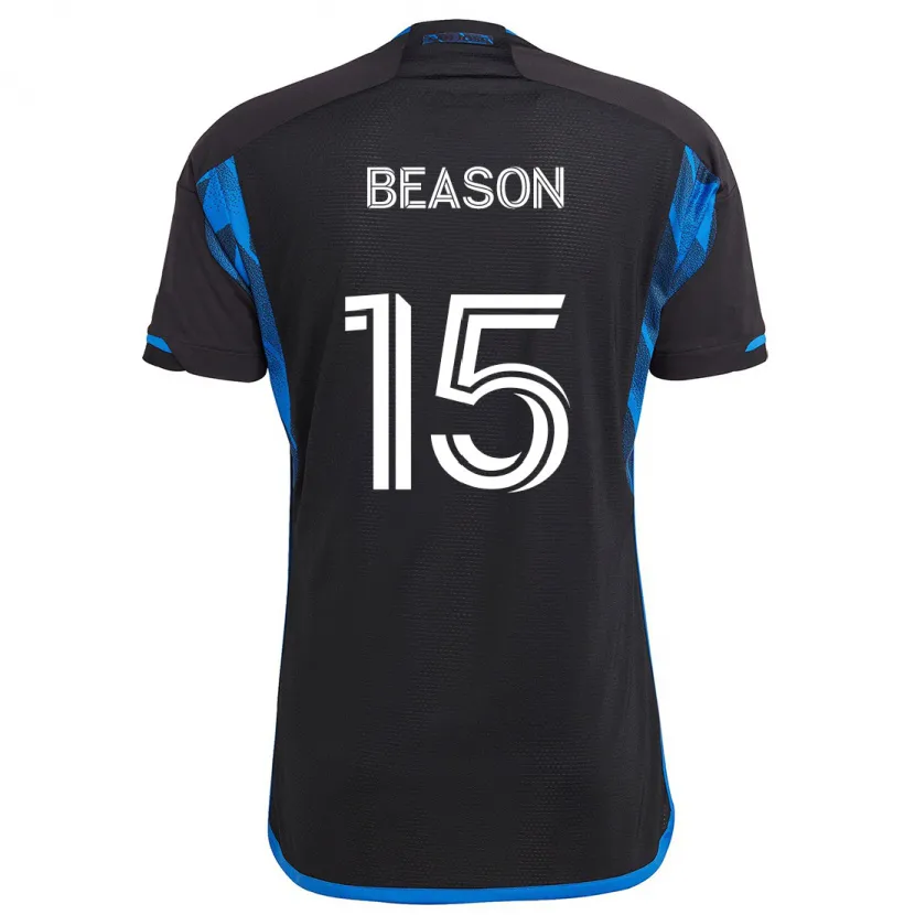 Danxen Kinder Tanner Beason #15 Blau Schwarz Heimtrikot Trikot 2024/25 T-Shirt Schweiz