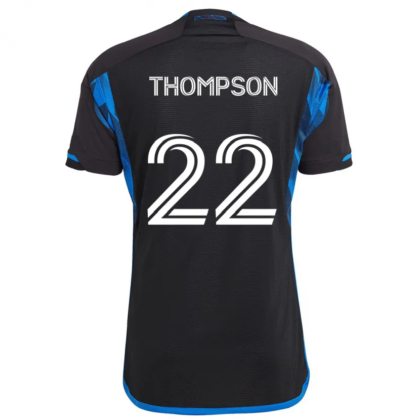 Danxen Kinder Tommy Thompson #22 Blau Schwarz Heimtrikot Trikot 2024/25 T-Shirt Schweiz