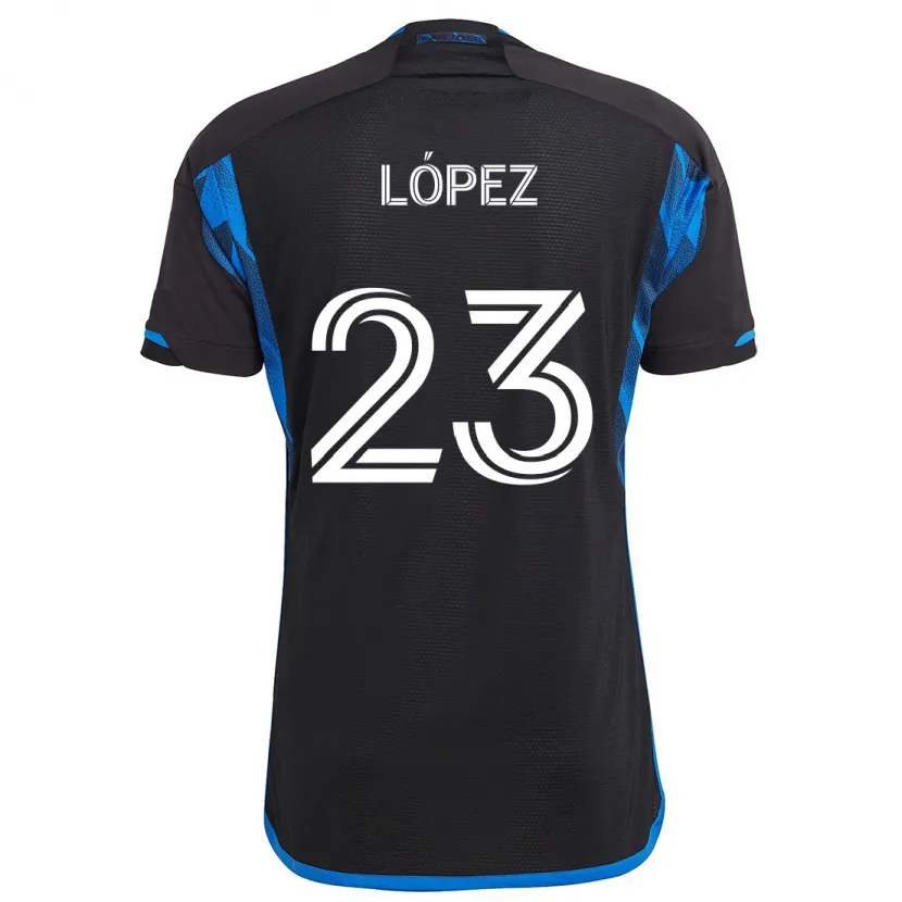 Danxen Kinder Hernán López #23 Blau Schwarz Heimtrikot Trikot 2024/25 T-Shirt Schweiz