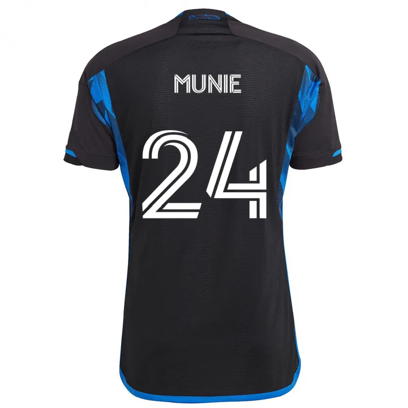 Danxen Kinder Daniel Munie #24 Blau Schwarz Heimtrikot Trikot 2024/25 T-Shirt Schweiz