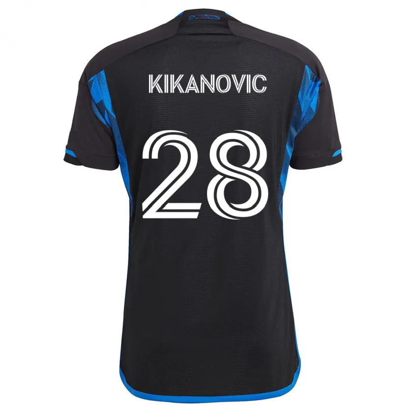 Danxen Kinder Benjamin Kikanović #28 Blau Schwarz Heimtrikot Trikot 2024/25 T-Shirt Schweiz