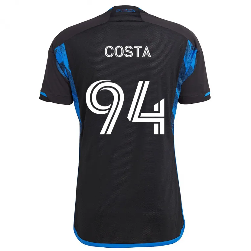 Danxen Kinder Vítor Costa #94 Blau Schwarz Heimtrikot Trikot 2024/25 T-Shirt Schweiz