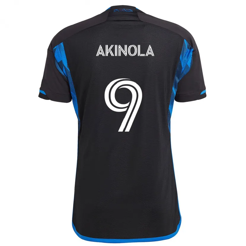 Danxen Kinder Ayo Akinola #9 Blau Schwarz Heimtrikot Trikot 2024/25 T-Shirt Schweiz