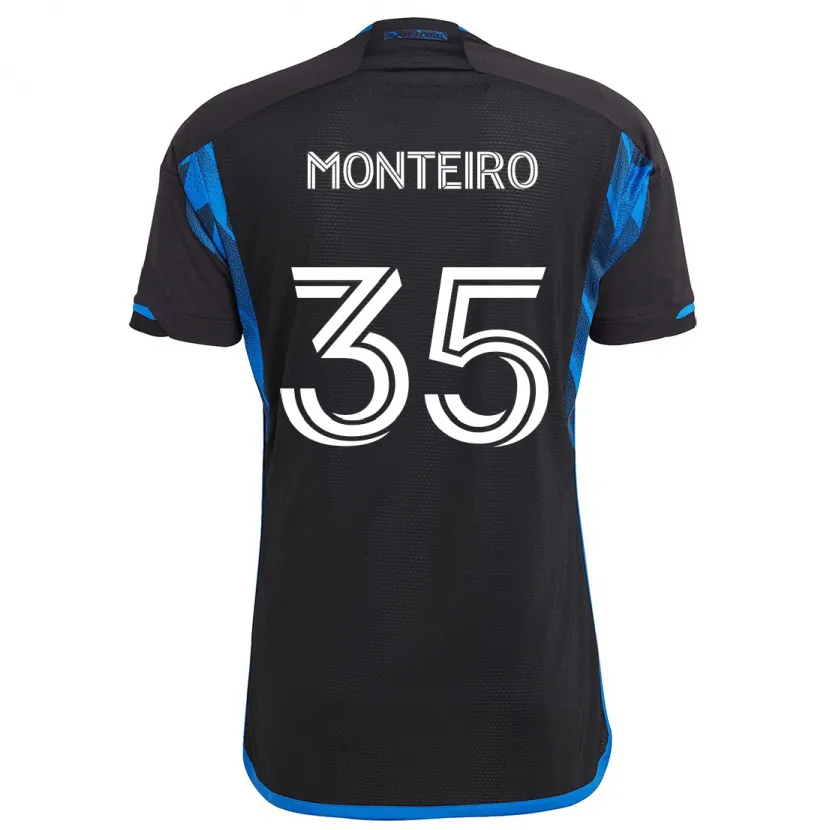 Danxen Kinder Jamiro Monteiro #35 Blau Schwarz Heimtrikot Trikot 2024/25 T-Shirt Schweiz