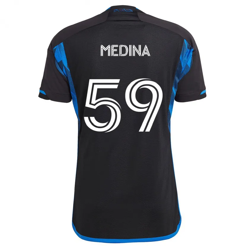 Danxen Kinder Cruz Medina #59 Blau Schwarz Heimtrikot Trikot 2024/25 T-Shirt Schweiz