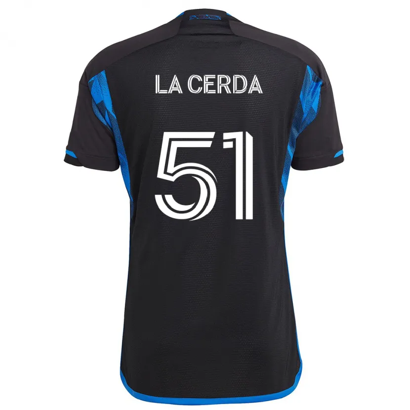 Danxen Kinder Eric De La Cerda #51 Blau Schwarz Heimtrikot Trikot 2024/25 T-Shirt Schweiz