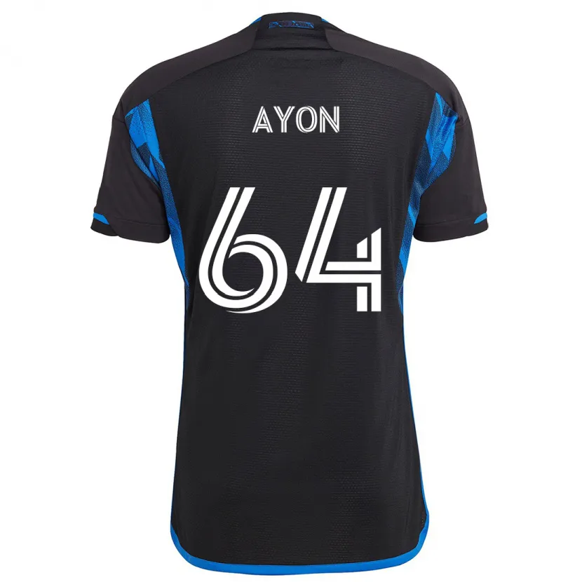 Danxen Kinder Jerry Ayon #64 Blau Schwarz Heimtrikot Trikot 2024/25 T-Shirt Schweiz