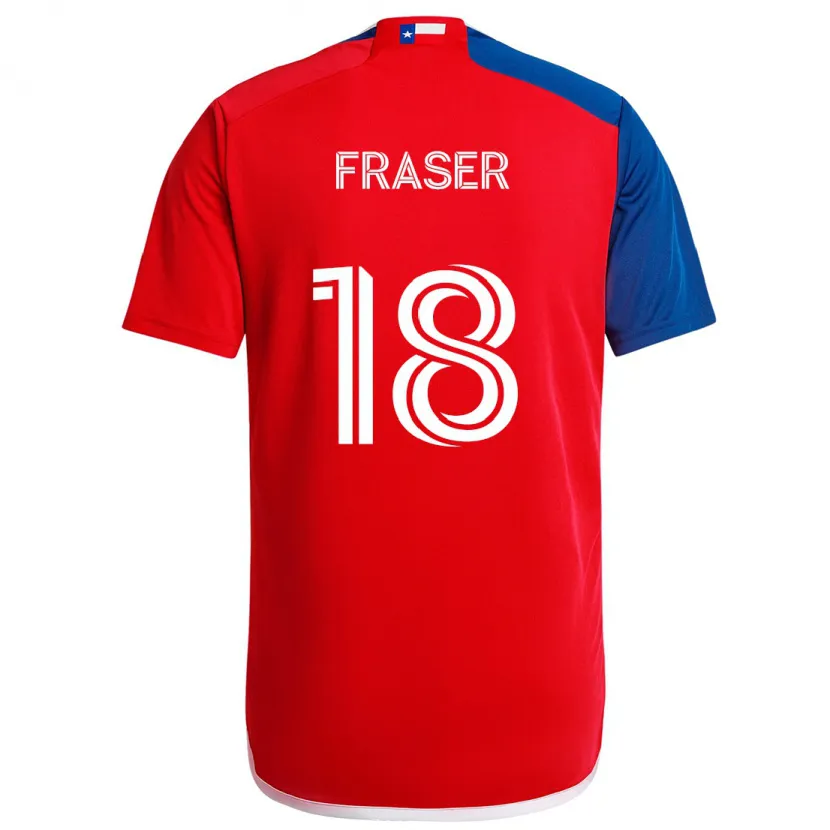 Danxen Kinder Liam Fraser #18 Blau Rot Heimtrikot Trikot 2024/25 T-Shirt Schweiz