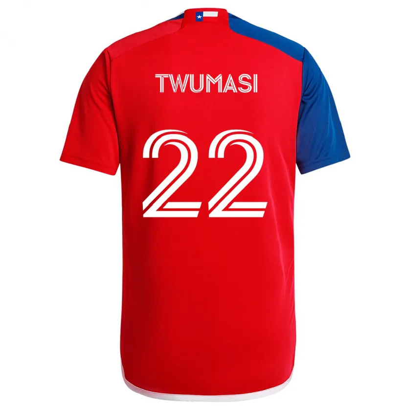 Danxen Kinder Ema Twumasi #22 Blau Rot Heimtrikot Trikot 2024/25 T-Shirt Schweiz