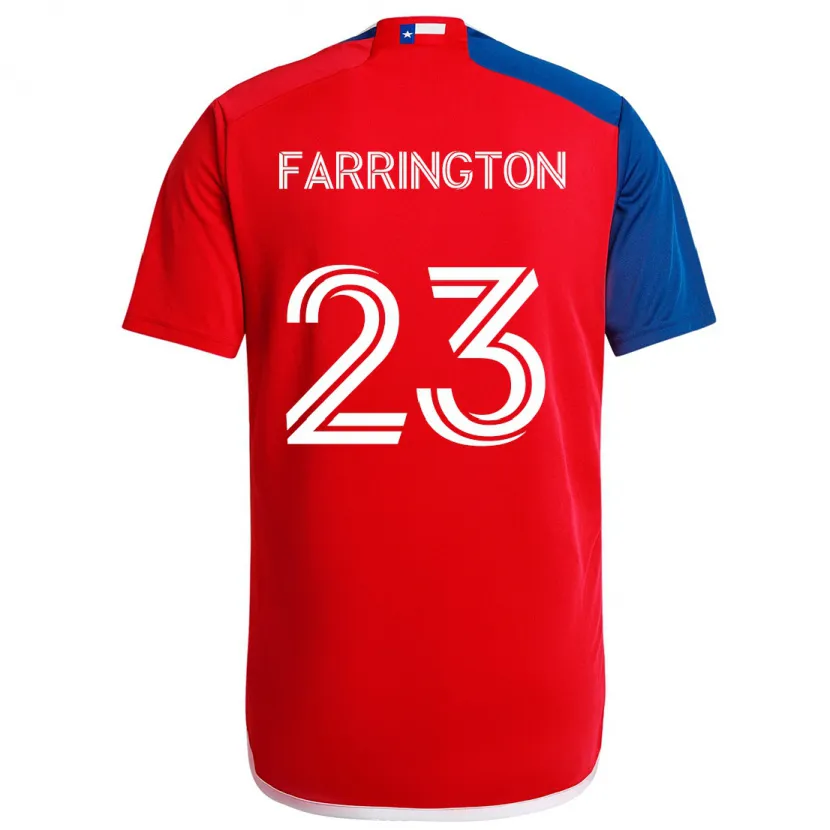 Danxen Kinder Logan Farrington #23 Blau Rot Heimtrikot Trikot 2024/25 T-Shirt Schweiz