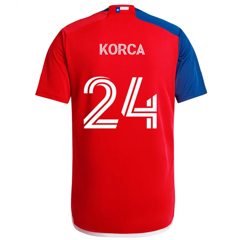 Danxen Kinder Amet Korça #24 Blau Rot Heimtrikot Trikot 2024/25 T-Shirt Schweiz