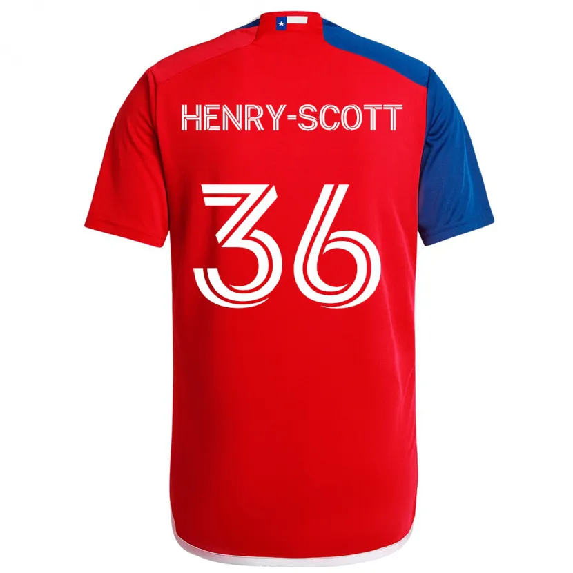 Danxen Kinder Malik Henry-Scott #36 Blau Rot Heimtrikot Trikot 2024/25 T-Shirt Schweiz