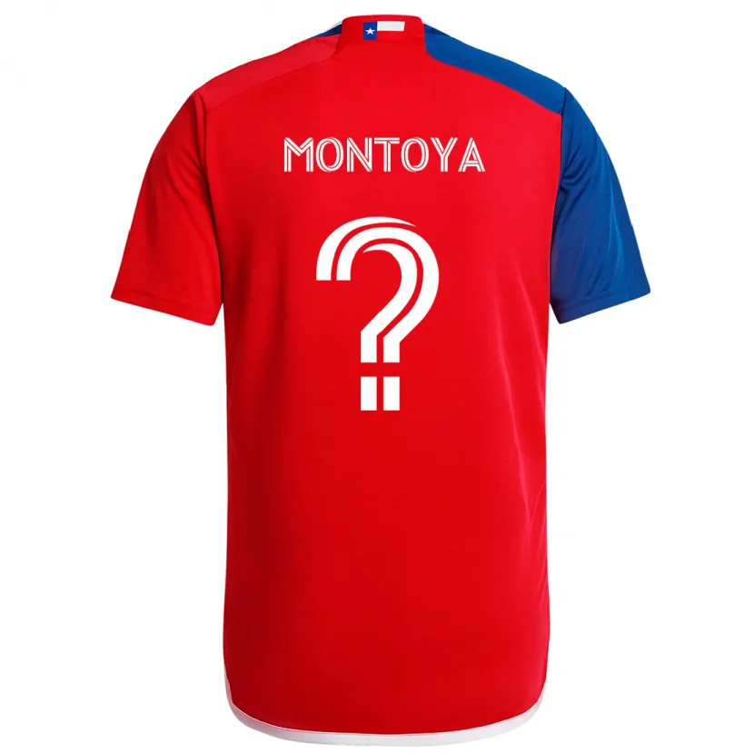 Danxen Kinder Nicolás Montoya #0 Blau Rot Heimtrikot Trikot 2024/25 T-Shirt Schweiz