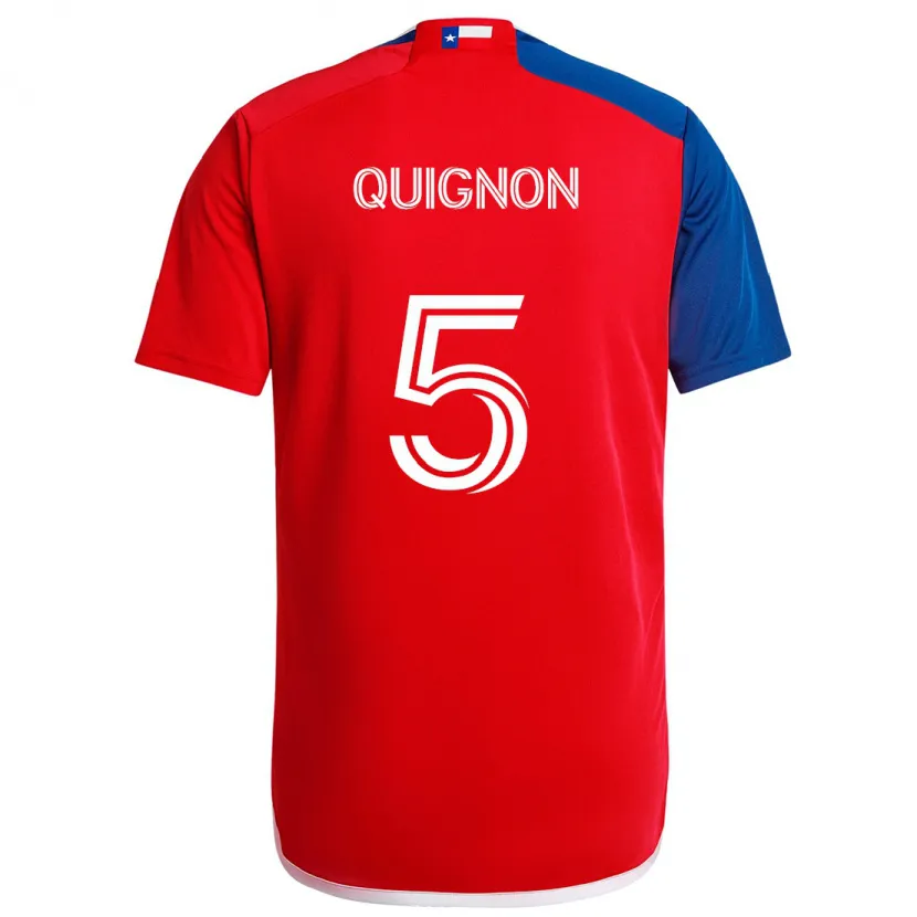 Danxen Kinder Facundo Quignón #5 Blau Rot Heimtrikot Trikot 2024/25 T-Shirt Schweiz