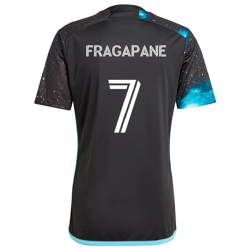 Danxen Kinder Franco Fragapane #7 Schwarz Blau Heimtrikot Trikot 2024/25 T-Shirt Schweiz