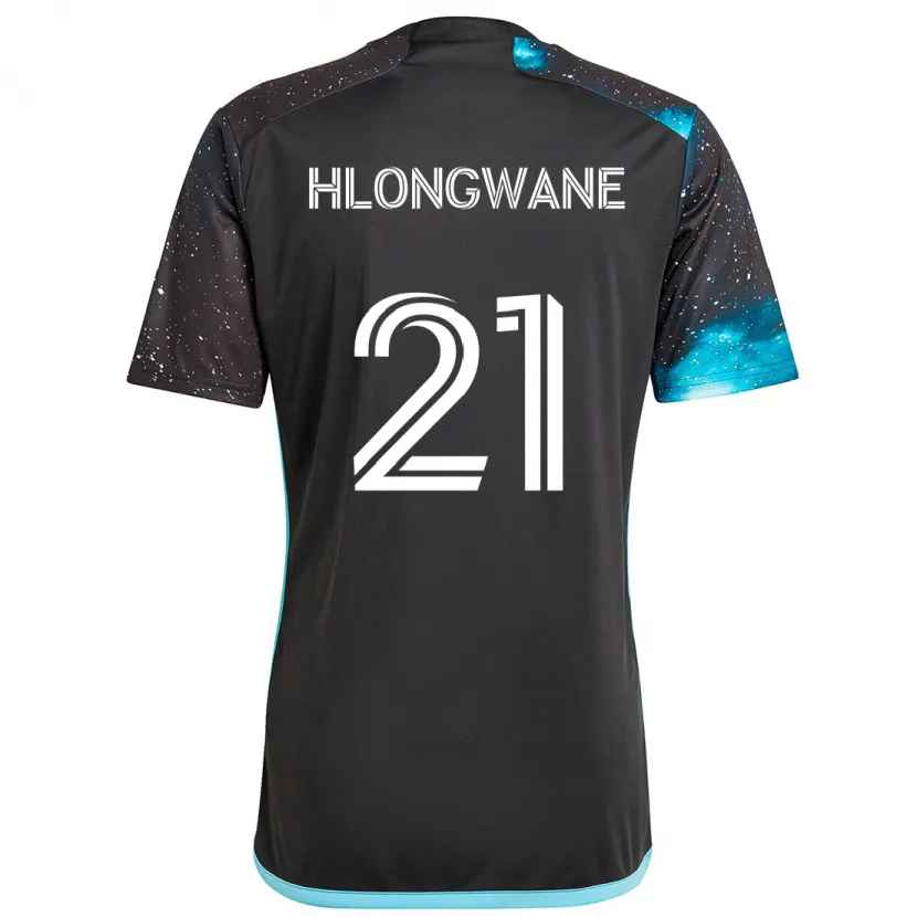 Danxen Kinder Bongokuhle Hlongwane #21 Schwarz Blau Heimtrikot Trikot 2024/25 T-Shirt Schweiz