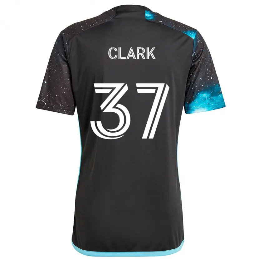 Danxen Kinder Caden Clark #37 Schwarz Blau Heimtrikot Trikot 2024/25 T-Shirt Schweiz