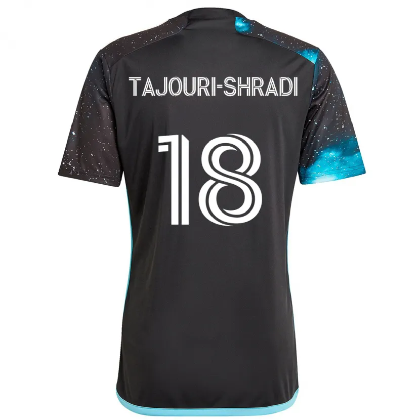 Danxen Kinder Ismael Tajouri-Shradi #18 Schwarz Blau Heimtrikot Trikot 2024/25 T-Shirt Schweiz