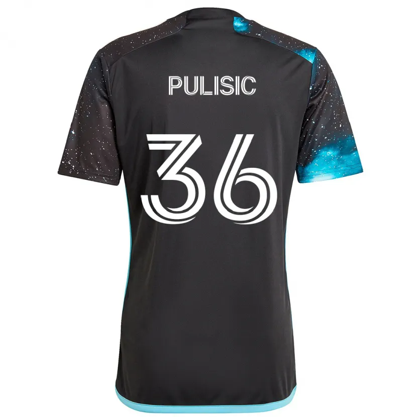 Danxen Kinder Will Pulisic #36 Schwarz Blau Heimtrikot Trikot 2024/25 T-Shirt Schweiz