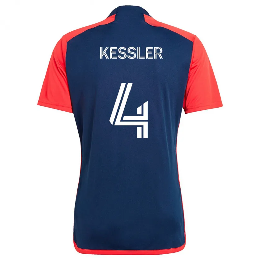 Danxen Kinder Henry Kessler #4 Blau Rot Heimtrikot Trikot 2024/25 T-Shirt Schweiz