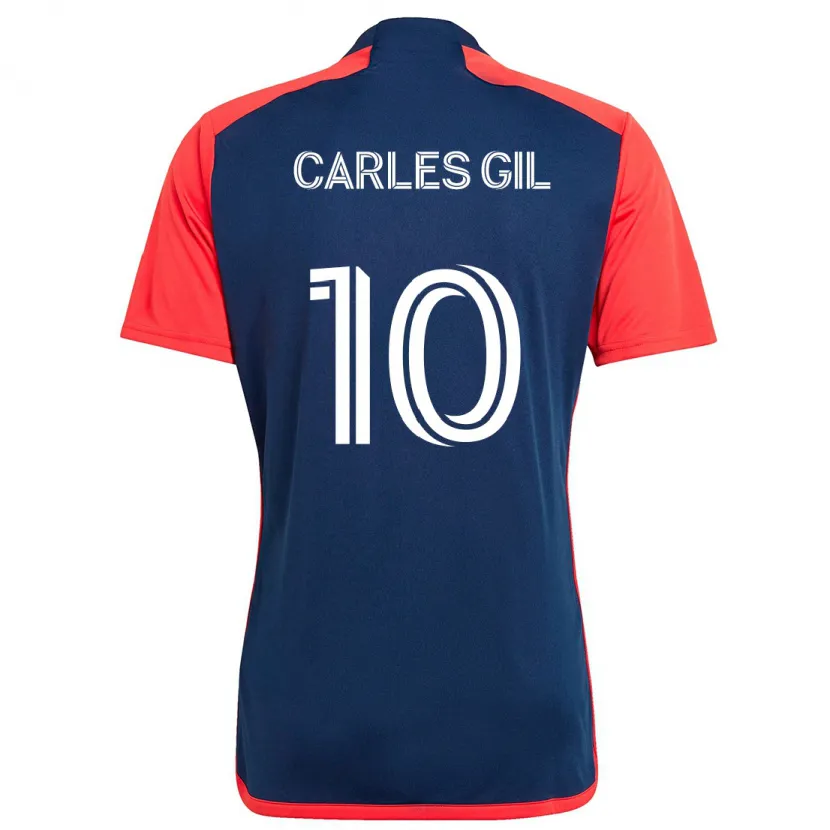 Danxen Kinder Carles Gil #10 Blau Rot Heimtrikot Trikot 2024/25 T-Shirt Schweiz