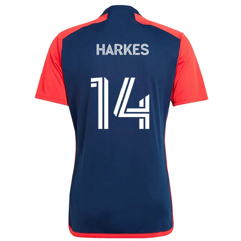 Danxen Kinder Ian Harkes #14 Blau Rot Heimtrikot Trikot 2024/25 T-Shirt Schweiz