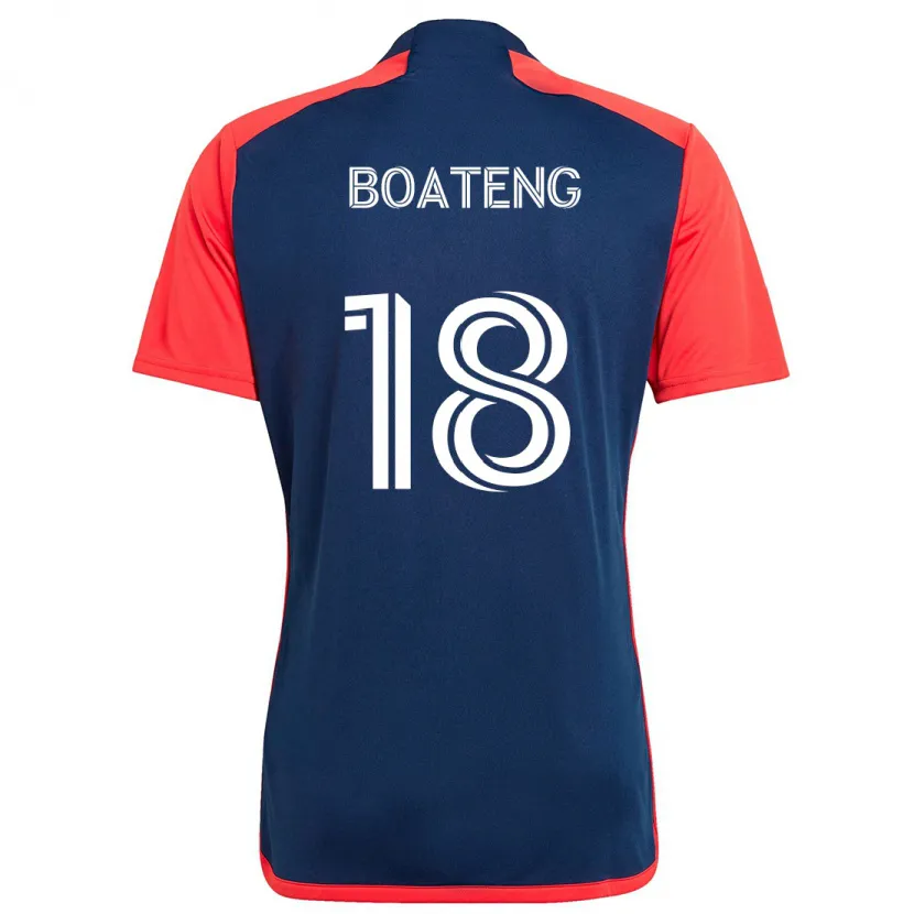 Danxen Kinder Emmanuel Boateng #18 Blau Rot Heimtrikot Trikot 2024/25 T-Shirt Schweiz